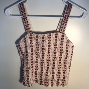 American Eagle Tank Top with Red and Cream Details